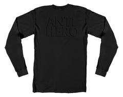 AH L/S DROP HERO PKT BLK/BLK TEE