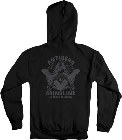 GRINDLINE X ANTIHERO BLACK PULLOVER HOOD