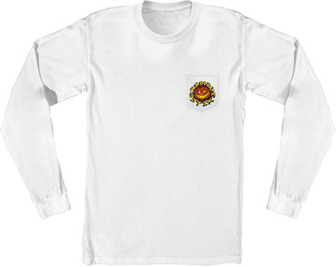 GRIMPLE KEYMASTER WHITE LS POCKET TEE