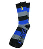 SHMOLO - EMBROIDERED BLACK/BLUE/GREY SOCKS