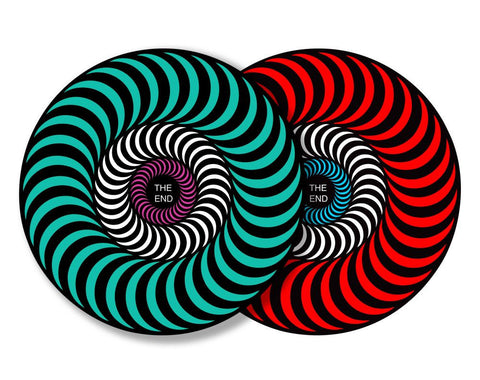 TRI-COLOR SWIRL STICKER