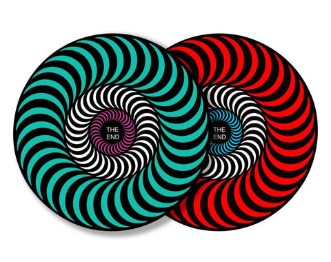 TRI-COLOR SWIRL STICKER