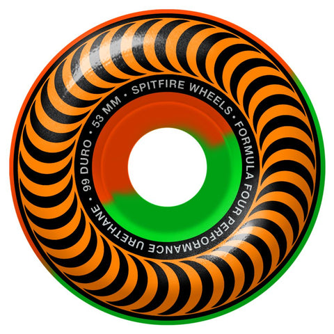 F4 99 CLASSIC ORANGE/GREEN 50/50 SWIRLS 53MM