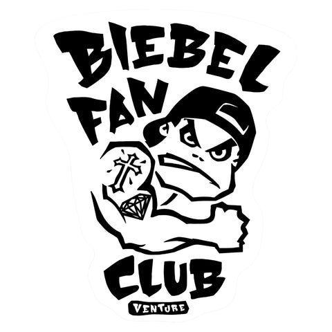 BIEBEL FAN CLUB STICKER 4"